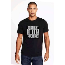 Pubg Straıght Outta Pochınkı Baskılı Siyah Erkek Tshirt (528617595)