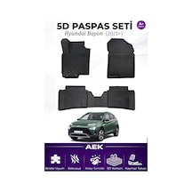 Hyundai Bayon 2021+ Araca Özel Havuzlu "karbon" Paspas Takımı
