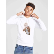 Tshirthane Anime Attack On Titan Baskılı Unisex Çocuk Kapüşonlu Beyaz Sweat (528887638)