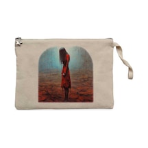 Depressed Girl Krem Clutch Astarlı Cüzdan / El Çantası