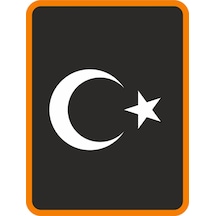 Ay Yıldız Hilal Bayrak Oto Sticker 40x30 Cm Beyaz