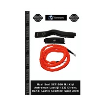 Özel Seri Set-200 İki Kişi Antreman Lastiği 12 Direnç Bandı Lastik Çeşitleri Spor Aleti Çok Renkli