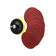 Depolife 115mm Cırt Taban 20 Adet Zımpara Takımı 1000 Kum 800 Kum Kuru Zımpara Seti Matkap Adaptörlü Polisaj