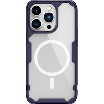 Nillkin İphone Uyumlu 14 Pro Max Magsafe Özellikli Nature Tpu Pro Kapak Derin Mor