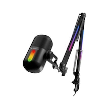 Rampage Arpej Siyah Rgb Standlı Ses Göstergeli Masaüstü Mikrofon Kdo