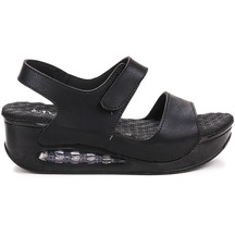 Woggo Air Cırtlı Kadın Sandalet Ayakkabı Ary 100-894 Siyah 001