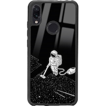 Xiaomi Redmi Note 7 Astronot Tatiana Tasarımlı Glossy Telefon Kılıfı Çok Renkli