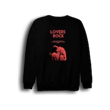 Tv Girl - İndie - Pop - Lovers Rock Baskılı Unisex %100 Pamuk Siyah Bisiklet Yaka Sweatshirt Siyah