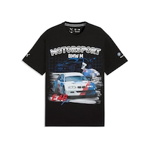 Puma Bmw Mms Sportswear Grphc Tee Erkek Günlük Tişört 63488801 Siyah Siyah