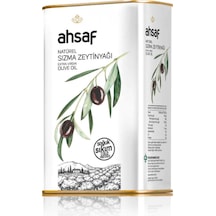 Ahsaf Soğuk Sıkım Naturel Sızma Zeytinyağı Teneke 1 L