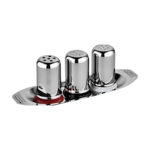 304 Kalite Paslanmaz Büyük Gondol Tuzluk Seti 1 Adet