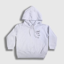 Presmono Unisex Çocuk Look Mom Astroworld Travis Scott Kapüşonlu Sweatshirt Beyaz