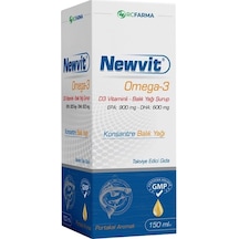 Newvit Omega 3 D3 Vitaminli Balık Yağı Şurup 150ml