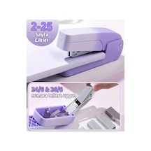 Pembe Zımba Makinesi 24/6 1 Adet Fixpoint P-4550 Pastel Renkler Büyük Zımba Makinası Ve Teli 20 25 Sayfa Dereceli Ofis