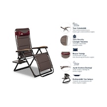 Aygaz Ekstra Geniş Alüminyum Şezlong Sandalye 120 Kg Kapasiteli, Konforlu Ve Şık Zero Gravity Lounger Tasarımı, Boyun Yastığı, Katlanabilir Yan Sehpa, Ayak Uzatma Desteği Koyu Gri
