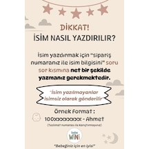 İsme Özel Bebek Nevresim Takımı 70x120 Cm Park Yatak Nevresim Seti Ekru