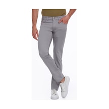 Hatemoğlu Gri Regular Fit Yüksek Bel Düz Paça Basic Kot Pantolon Gri