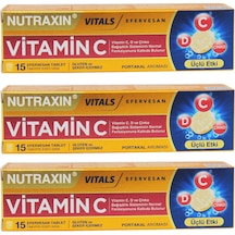 Nutraxin Efervesan Vitamin C-D-Zınc 15 Efervesan Tablet 3 Adet