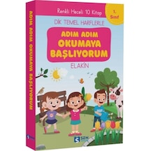 1.Sınıf Adım Adım Okumaya Başlıyorum İlk Okuma Kitapları Seti - 10 Kitap Takım- Sen Yayınları