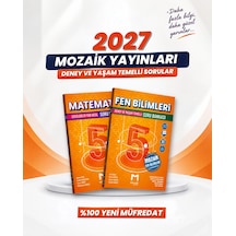 Mozaik Yayınları 2027 5. Sınıf Matematik + Fen Bilimleri Yeni Müfredat Bağlam Temelli Soru Bankası Seti 2 Kitap