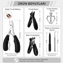 6 Parça Batık Tırnak Makası Seti Profesyonel Pedikür Manikür Bakım Seti B5pp