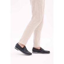 Tamer Tanca Erkek Hakiki Deri Lacivert Casual Ayakkabı 383 3345 Ev Erk Ayk Y19 Acık Lacı Bsk Lacivert