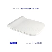 Quadro Kare Duroplast Yavaş Kapanan Klozet Kapağı