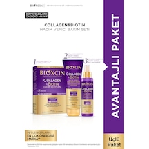 Collagen & Biotin Hacim Şampuanı + Saç Bakım Kremi + Sıvı Saç Kremi Tüm Saç Tipleri