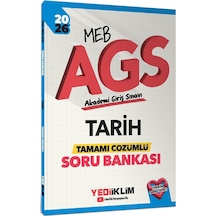 Yediiklim Yayınları 2026 Meb Ags Tarih Tamamı Çözümlü Soru Bankası
