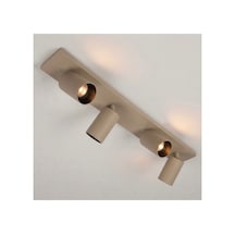 Dörtlü Mat Bej Krem Soft Renk 4lü Hareketli Başlıklı Metal Hareketli Mafsallı Gu10 Duy Modern Led Spot Tavan Avize Duvar Aplik Tablo Ayna Üstü Aydınlatma Os Ram Tasarruflu Ampül Siyah