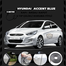 Hyunda Accent Blue Oto Araç Kapı Koruma Fitili 5 Metre Parlak Siyah Renk