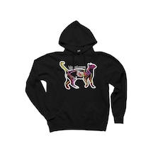 Balance And Composure Cat Siyah Kapşonlu Sweatshirt Hoodie Siyah