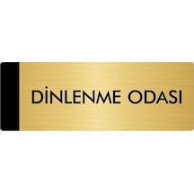 Metal Yönlendirme Levhası, Departman Kapı Isimliği Dinlenme Odası 7x20 Cm Altın Renk