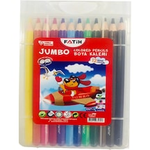 Fatih 12 Renk Tam Boy Jumbo Kuruboya Plastik Kutulu