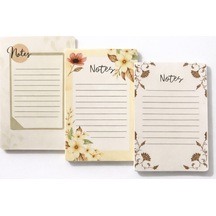 3'lü Renkli Desenli Not Kağıdı , Notepad, Daily Planner, Memopad