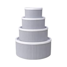 4 Adet Yuvarlak Saklama Kabı Seti Çizgili Desenli 3 Lt 1.8 Lt 1 Lt 0,55 Lt Buzdolabı Düzenleyici Mikrodalga Ve Derin Dondurucu Uyumlu Bpa İçermez Sağlıklı Erzak Kabı Gri, Yuvarlak 4 Lü Set 02915427