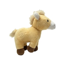 Sevimli Peluş At Sesli 25 Cm Bej