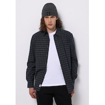 Colin's Colins Regular Fit Shirt Neck Ekoseli Erkek Lacivert Uzun Kol Gömlek Cl1077139 Q1.v1 Dnv Koyu Lacivert