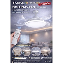 Cata Ct-1156 Dolunay Fan Led Ampul Hayalet Pervaneli Beyaz Işık Kumandalı