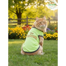 Yeşil The Patron Yazılı Kedi Ve Köpek Kıyafeti Tişörtü Elbisesi Small/s/beden 1