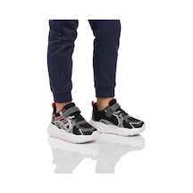 Slazenger Siyah Kırmızı Cırtlı Erkek Çocuk Spor Ayakkabı Kelsy F Siyah-kırmızı