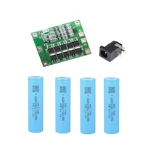 4 Adet Aspilsan Li-ion, 4s 40a Bms. Ve 5,5x2,5 Dişi Soket