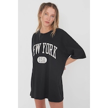 Blackjack Giyim Blackjackgiyim Baskılı Tshirt Newyork Siyah