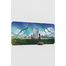 Suzume Anime V5 - 90x40 Xxl Gaming Kauçuk Kaymaz Taban Mouse Pad Fare Altlığı