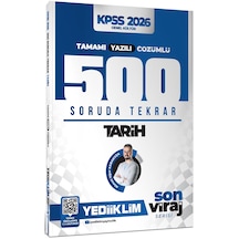 Yediiklim 2026 Kpss Ags Son Viraj Serisi Tarih Tamamı Yazılı Çözümlü 500 Soruda Genel Tekrar Kampı