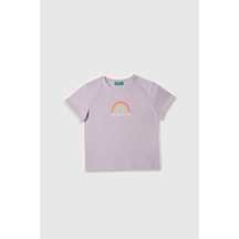 United Colors Of Benetton Benetton Kız Çocuk Tshirt Lila