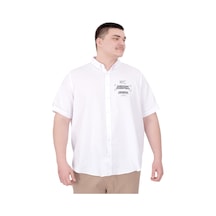 Mode Xl Büyük Beden Erkek Gabardin Gömlek Everyday Essentials U25602 Beyaz Beyaz