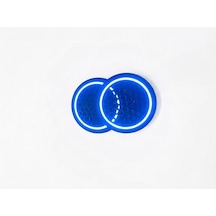 16cm Buz Mavisi Neon Ledli Hoparlör Kapağı