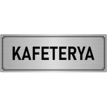 Metal Yönlendirme Levhası, Departman Kapı İsimliği Kafeteya 10x20 cm Gümüş Renk