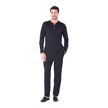D's Damat 221001 Uzun Kol Pijama Takımı Lacivert